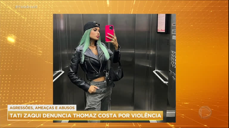 Vídeo: Tati Zaqui denuncia Thomaz Costa por violência doméstica