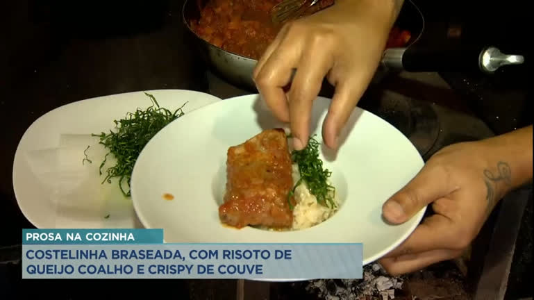 Vídeo: Prosa na Cozinha: veja a íntegra da receita de costelinha braseada com risoto de queijo coalho