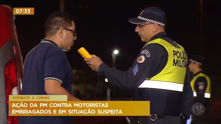 Vídeo: Polícia Militar faz ação contra motoristas embriagados no DF