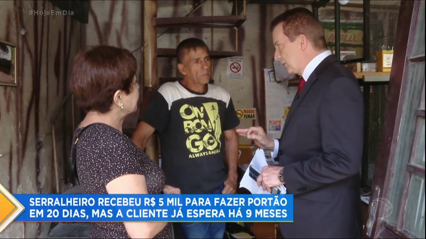 Vídeo: Patrulha do Consumidor: mulher paga adiantado, mas fica sem portão novo