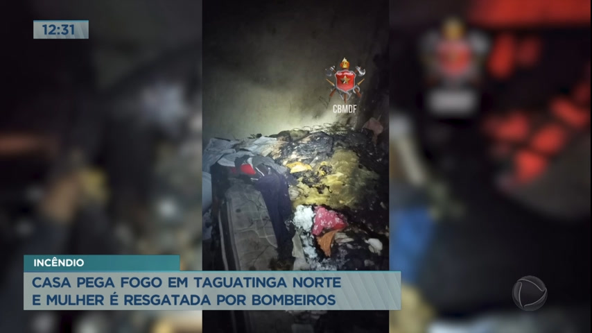Vídeo: Casa pega fogo em Taguatinga Norte (DF)