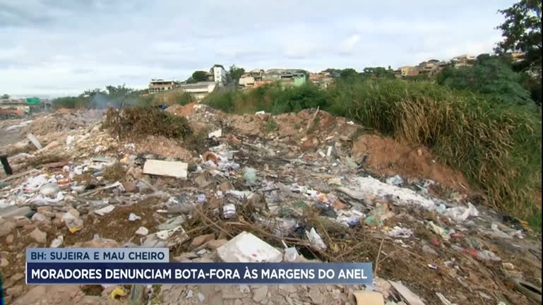 Vídeo: Moradores denunciam 'bota-fora' às margens do Anel Rodoviário, em BH
