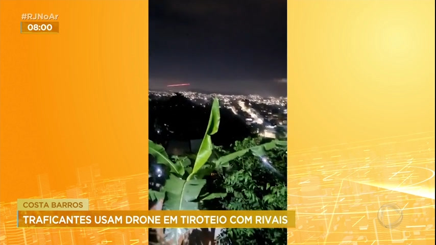 Vídeo: Traficantes usam drone durante confronto com rivais, na zona norte do Rio