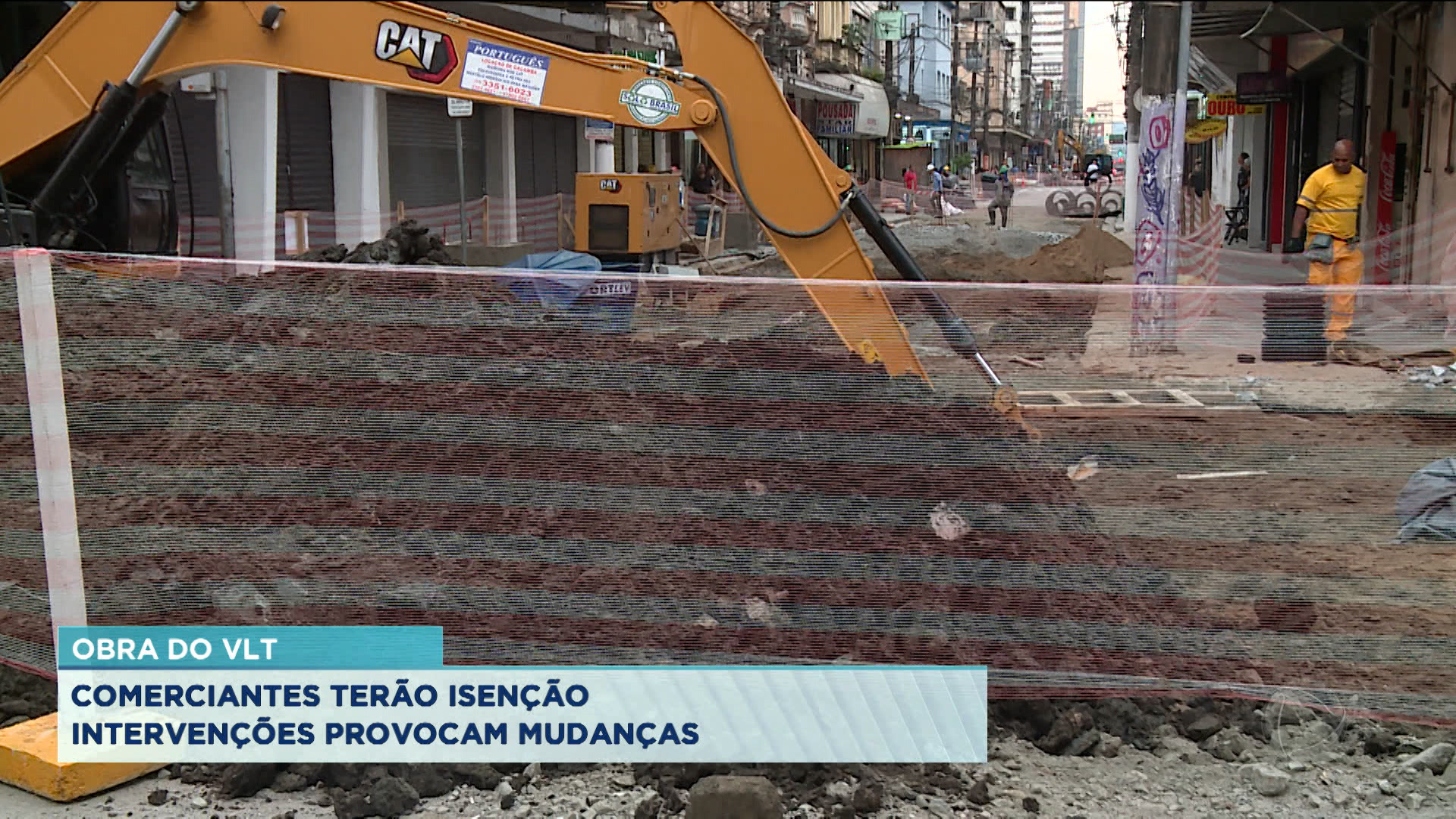 Vídeo: Obras do VLT avançam no Centro de Santos