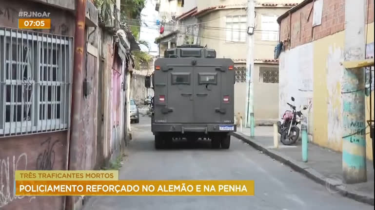 Vídeo: Policiamento é reforçado nos complexos do Alemão e da Penha, no Rio