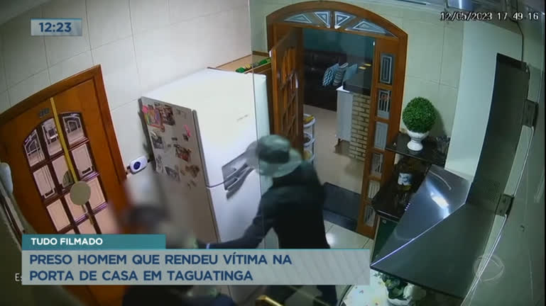 Vídeo: Preso homem que rendeu vítima na porta de casa em Taguatinga
