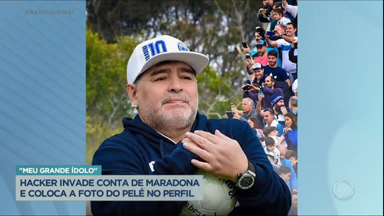Vídeo: Hackers invadem conta de Maradona e colocam foto de Pelé no perfil