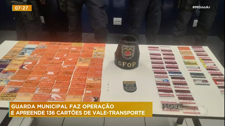 Vídeo: Guarda Municipal faz operação e apreende 136 cartões de vale-transporte em BH