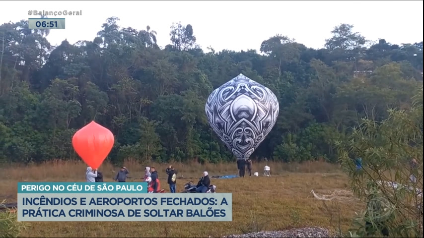 Vídeo: Balões trazem risco de incêndios e acidentes aéreos em SP