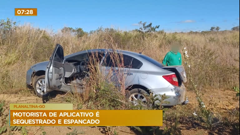 Vídeo: Motorista de aplicativo é sequestrado e espancado no Entorno do DF