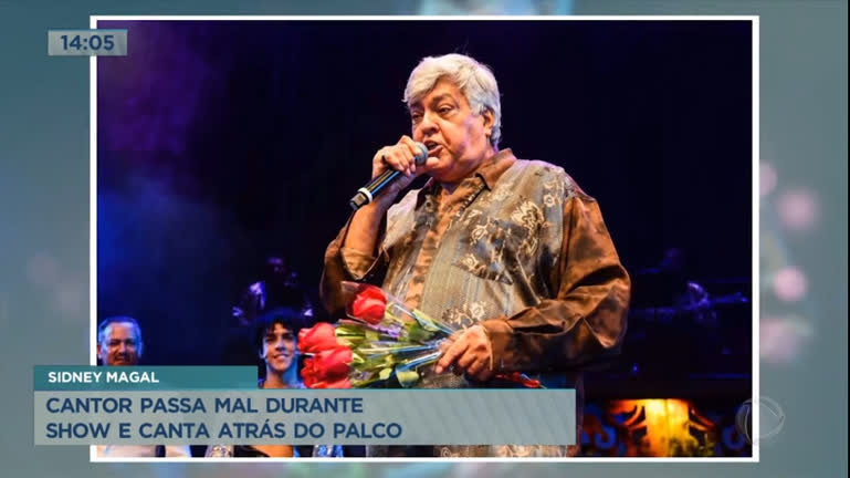Vídeo: Sidney Magal passa mal durante show e canta atrás do palco