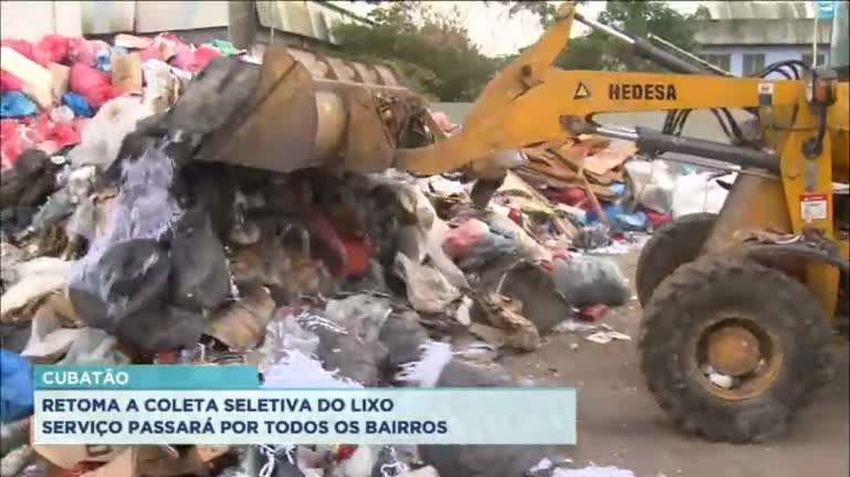 Vídeo: Cubatão retomou a coleta seletiva de lixo