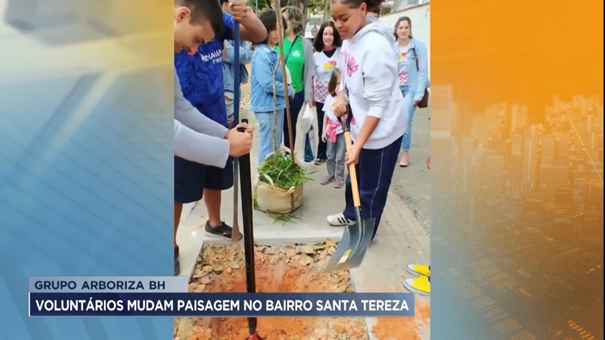 Vídeo: Voluntários mudam paisagem no bairro Santa Tereza, em BH