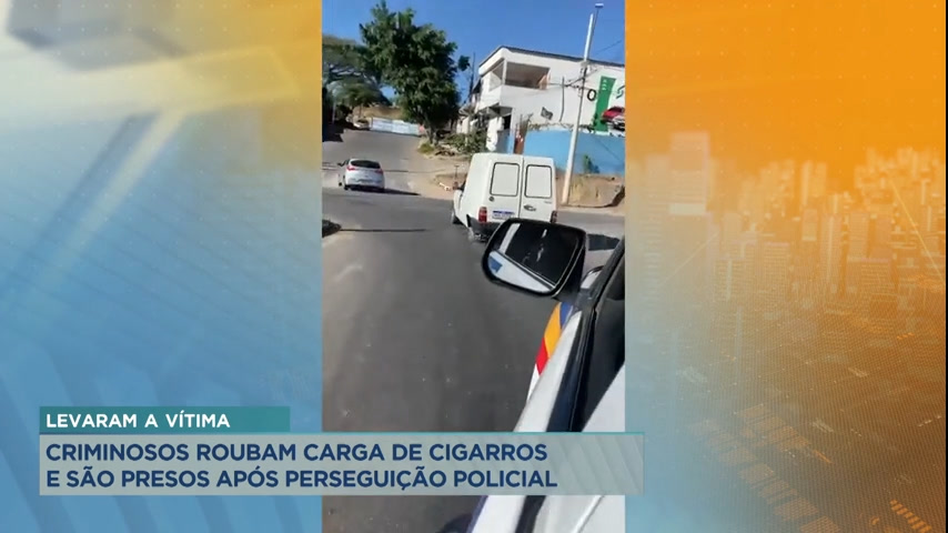 Vídeo: Dupla é presa suspeita de roubar carga de cigarros em Contagem (MG)