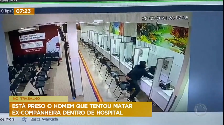 Vídeo: Vídeo: homem contra ex-mulher dentro do hospital onde ela trabalha, em Ceilândia (DF)