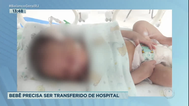 Vídeo: Recém-nascido corre risco de morrer e precisa ser transferido de hospital na zona oeste do Rio