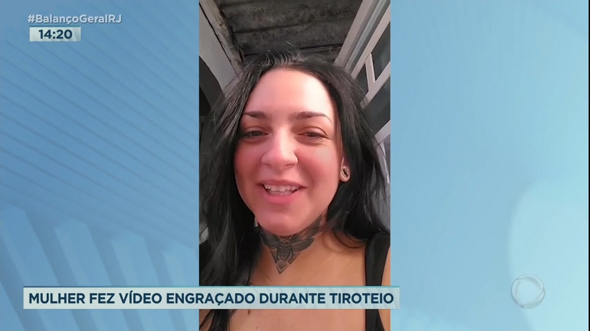 Vídeo: Mulher viraliza na internet após fazer vídeo descontraído durante tiroteio na zona oeste do Rio