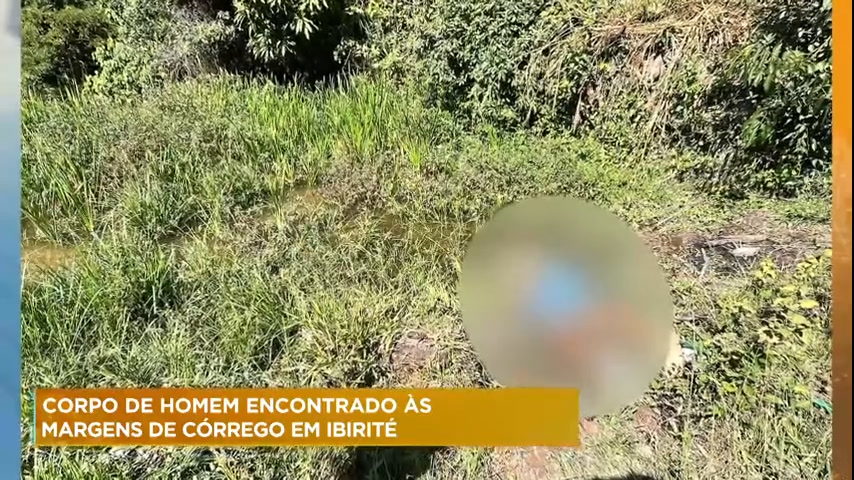 Vídeo: Corpo de homem é encontrado às margens de córrego em Ibirité (MG)