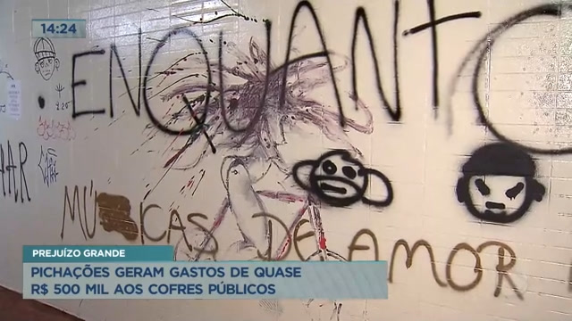 Vídeo: Pichações geram gastos de quase R$ 500 mil aos cofres públicos