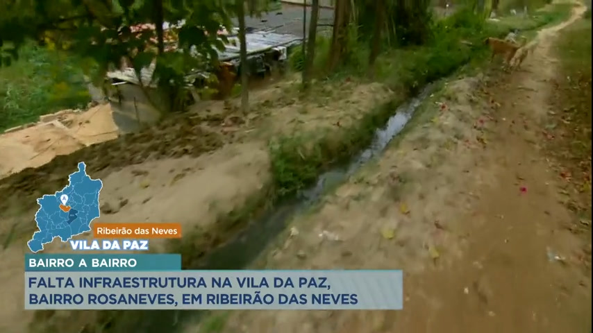 Vídeo: Bairro a Bairro: moradores denunciam falta de infraestrutura na Vila da Paz, em Ribeirão das Neves (MG)