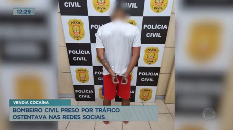 Vídeo: Bombeiro civil é preso em flagrante vendendo cocaína em Sobradinho (DF)