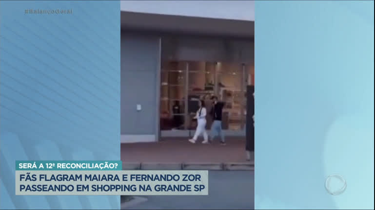 Vídeo: Maiara e Fernando Zor são vistos juntos em shopping no interior de SP