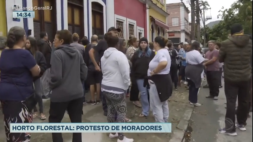 Vídeo: Moradores protestam contra retirada de casas do Horto Florestal, zona sul do Rio