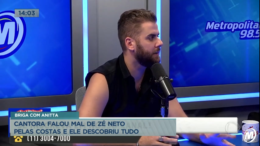 Vídeo: Zé Neto fala sobre motivo da briga com a cantora Anitta