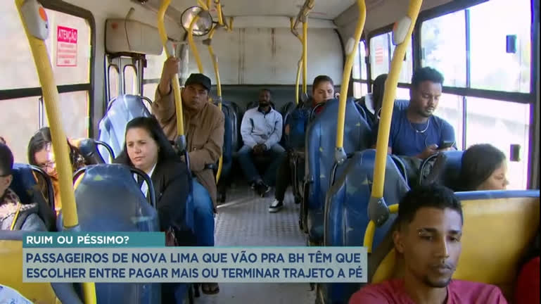 Vídeo: Passageiros de Nova Lima que vão pra BH têm que escolher entre pagar mais ou terminar trajeto a pé