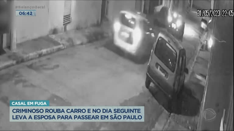 Vídeo: Ladrão rouba carro e é preso quando passeava com a mulher