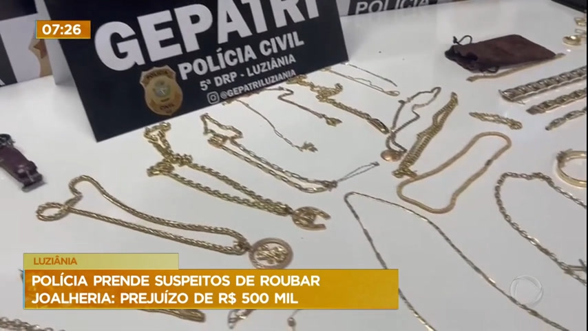 Vídeo: Polícia prende suspeitos de assaltar joalheria em shopping no Entorno do DF