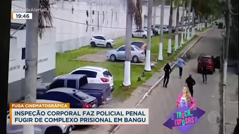 Vídeo: Policial penal foge de presídio para não passar por inspeção no RJ
