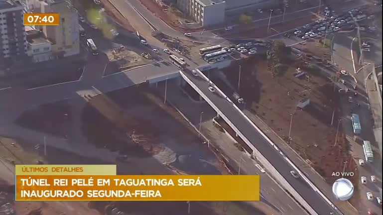 Vídeo: Inauguração do túnel Rei Pelé em Taguatinga (DF) será nesta segunda (5)