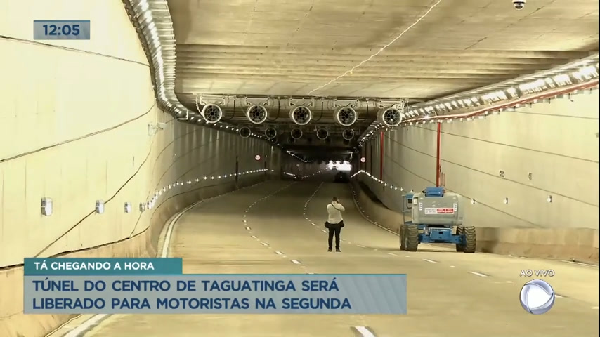 Vídeo: Túnel do centro de Taguatinga (DF) será liberado na segunda (5)