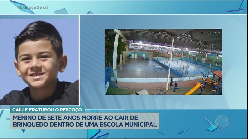 Vídeo: Menino de 7 anos morre ao cair de brinquedo em escola no interior de SP