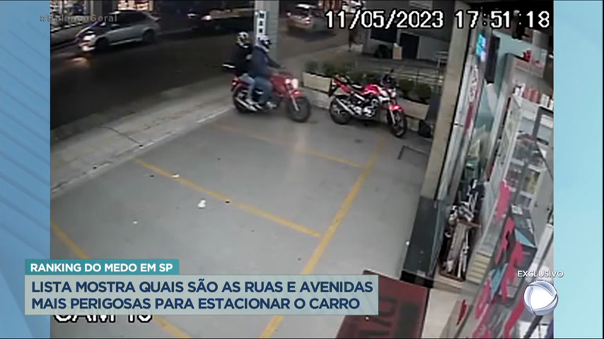 Vídeo: Balanço Geral mostra lista de avenidas mais perigosas de São Paulo para estacionar carro