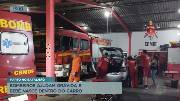 Vídeo: Bombeiros ajudam grávida e bebê nasce dentro do carro