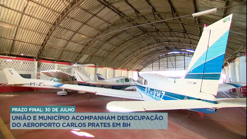 Vídeo: União e prefeitura de BH acompanham desocupação do Aeroporto Carlos Prates em BH