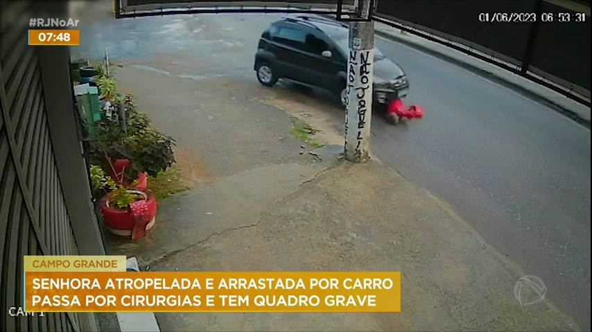 Vídeo: Motorista atropela auxiliar de enfermagem e foge em seguida na zona oeste do Rio