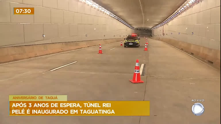 Vídeo: Túnel de Taguatinga é inaugurado nesta segunda (5) no aniversário da cidade
