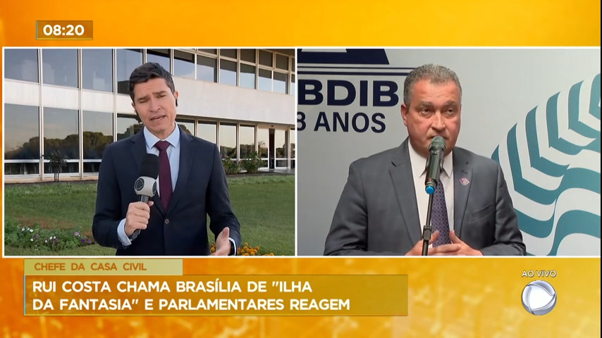 Vídeo: Parlamentares e governador do DF reagem a fala de Rui Costa sobre Brasília ser 'ilha da fantasia'