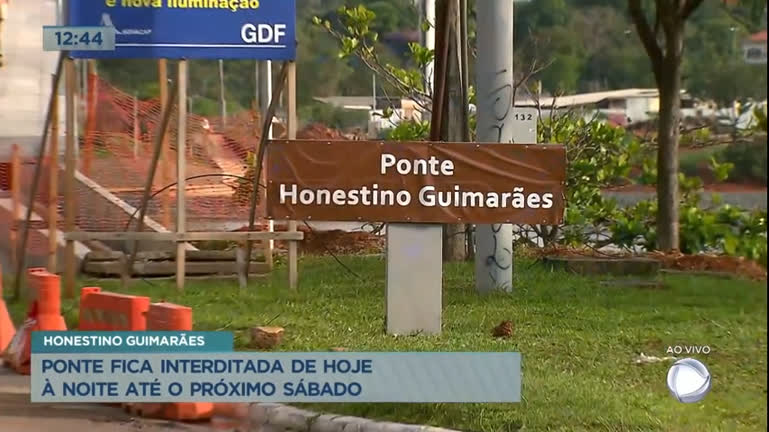 Vídeo: Trânsito na Ponte Honestino Guimarães fica interditado até sábado (10)