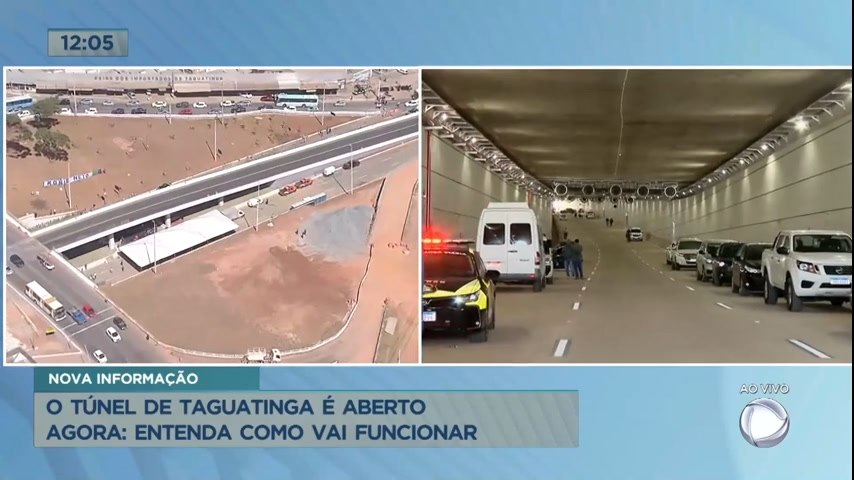 Vídeo: Entenda como vai funcionar o trânsito no túnel de Taguatinga (DF)