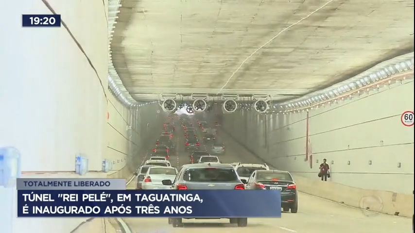 Vídeo: Túnel Rei Pelé, em Taguatinga, é inaugurado após três anos