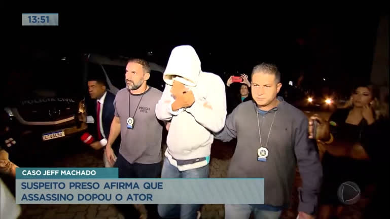 Vídeo: Suspeito preso conta detalhes sobre homicídio de Jeff Machado