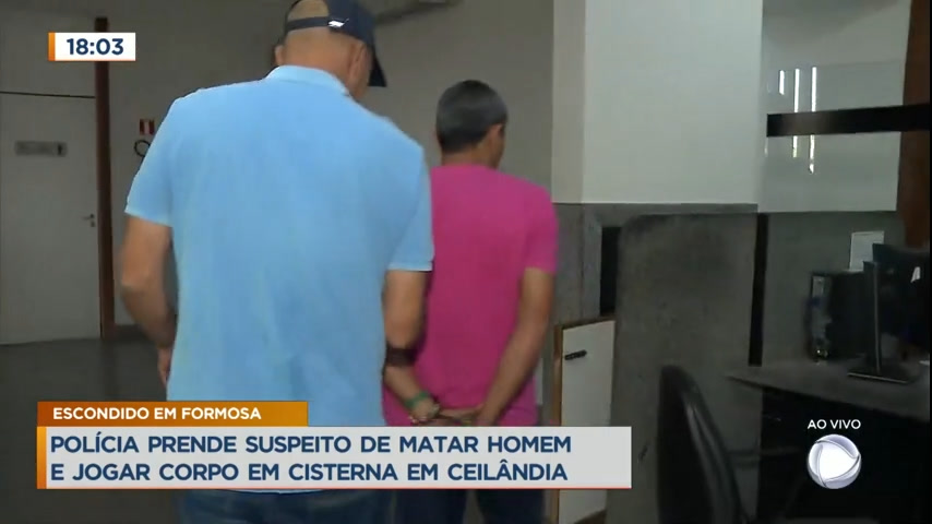 Vídeo: Polícia prende suspeito de matar homem e jogar corpo em cisterna