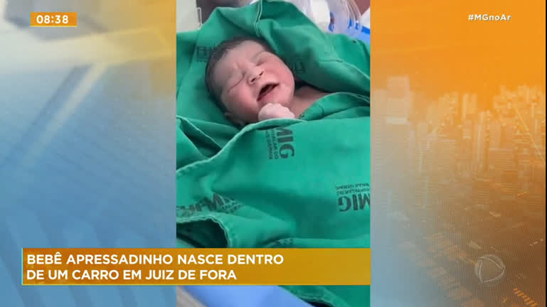 Vídeo: Bebê nasce dentro de carro em Juiz de Fora (MG)