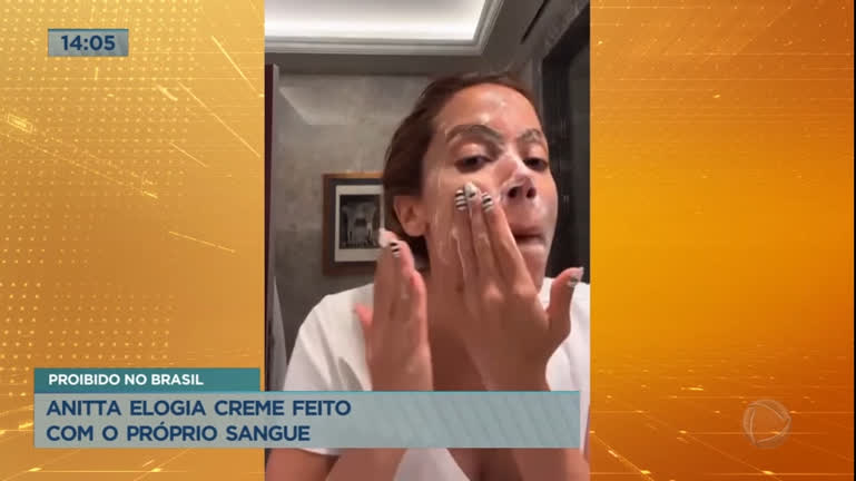 Vídeo: Anitta elogia creme feito com o próprio sangue
