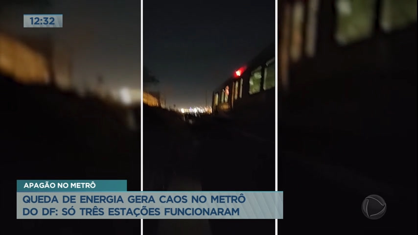 Vídeo: Queda de energia gera caos no metrô do Distrito Federal