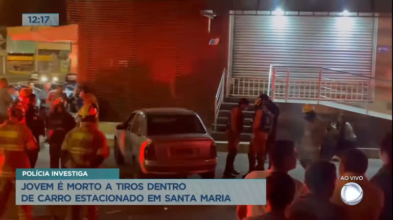 Vídeo: Jovem é morto a tiros dentro de carro estacionado em Santa Maria